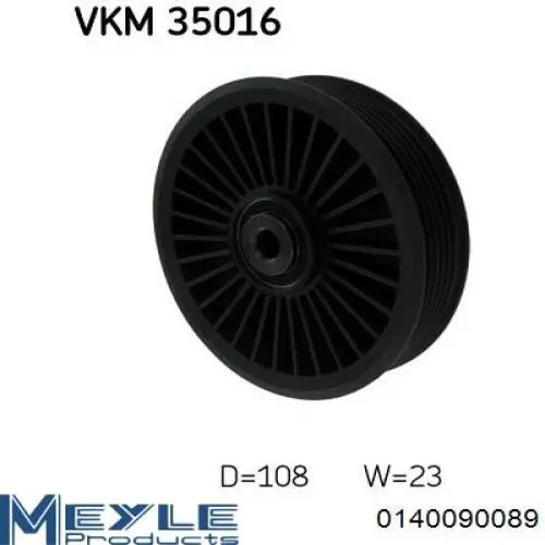 Ролик приводного ременя, паразитний Meyle 0140090089 ціна, від 19.62 USD