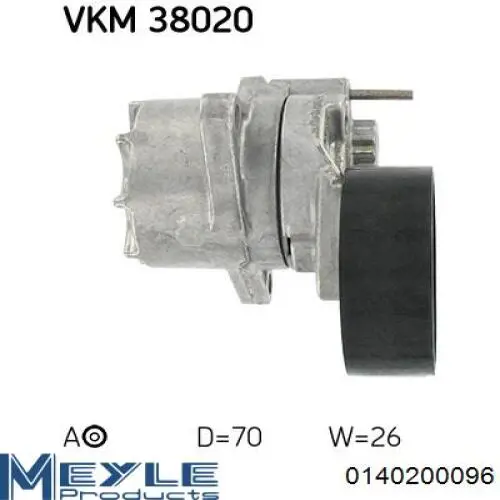 Купити 0140200096 Meyle Натягувач приводного ременя