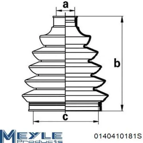 Підвісний підшипник карданного валу Meyle 0140410181S ціна, від 66.94 USD