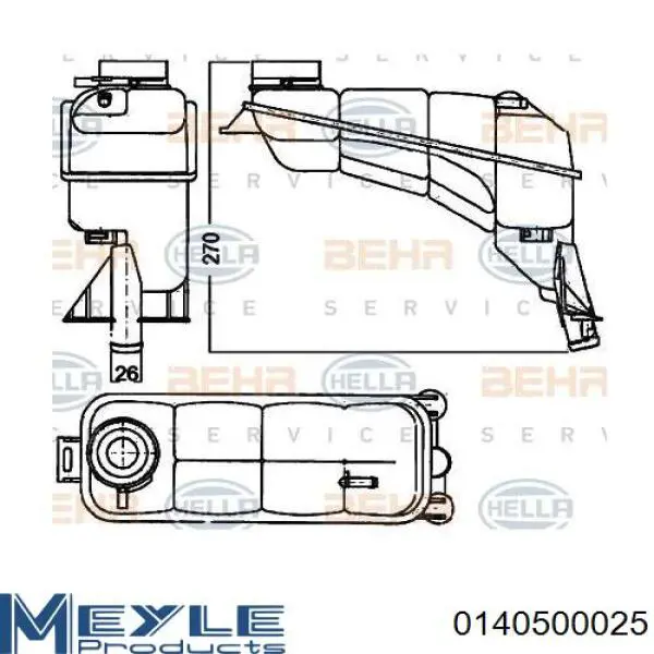 Бачок системи охолодження 1005003 Autotechteile