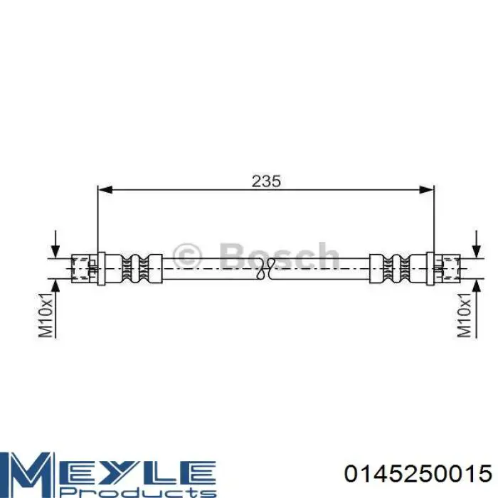 Шланг гальмівний задній Meyle 0145250015 ціна, від 7.96 USD