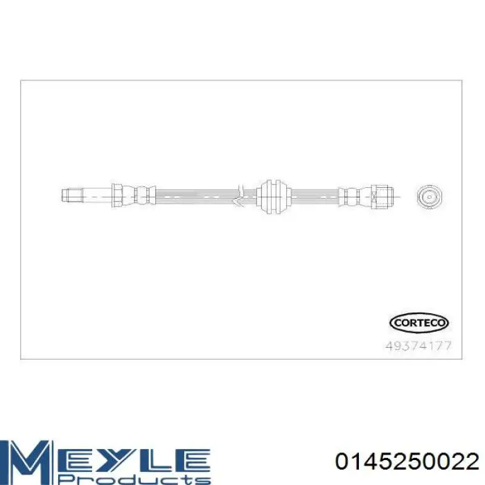 Шланг гальмівний передній Meyle 0145250022