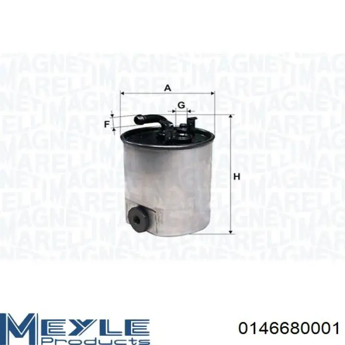 Фільтр тонкого очищення палива Meyle 0146680001 ціна, від 11.21 USD