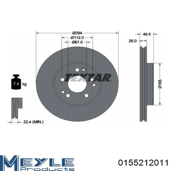 986478428 Bosch Гальмо дискове переднє