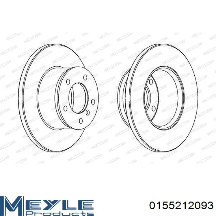 Диск переднього гальма Meyle 0155212093 ціна, від 51.97 USD