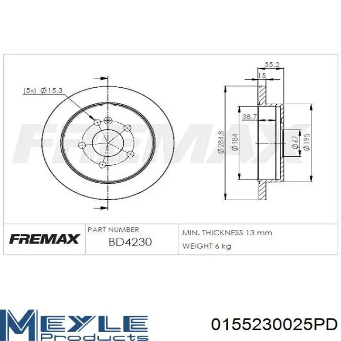 191192 Maxgear Дискові гальма
