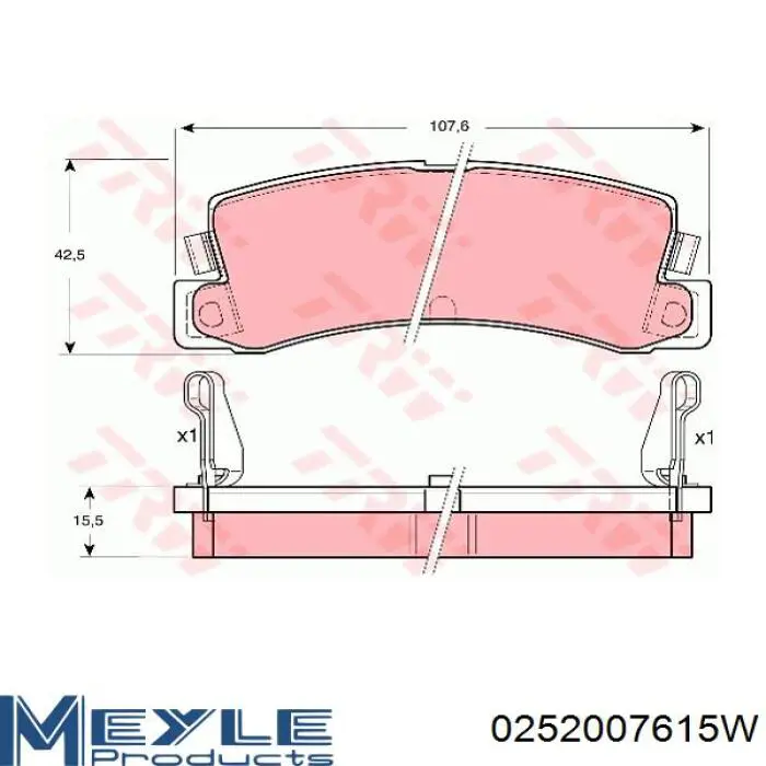 Задні гальмівні колодки 572182B Jurid/Bendix