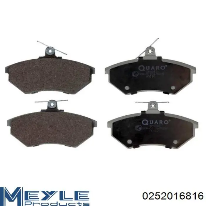 0252016816 Meyle колодки гальмівні передні, дискові