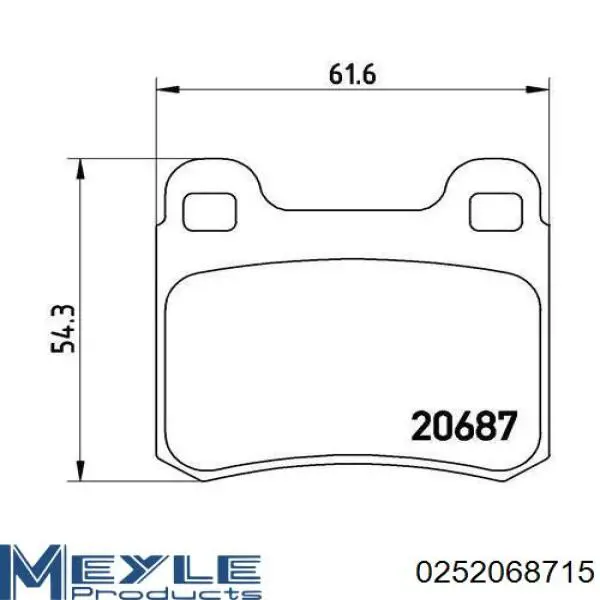 Задні гальмівні колодки 986466350 Bosch