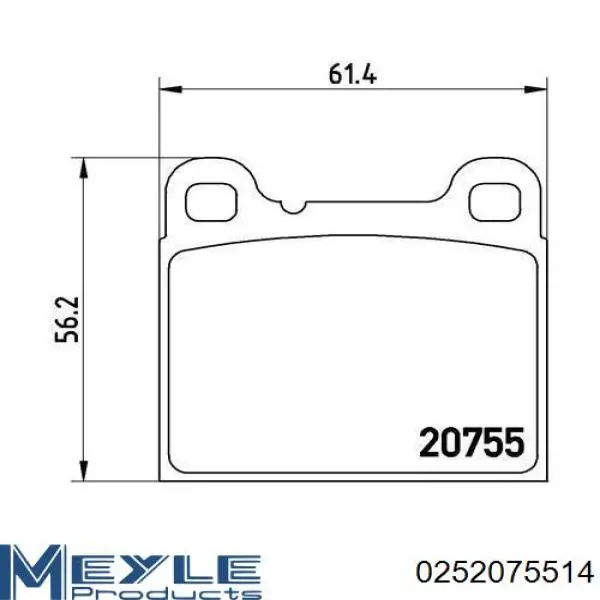 Задні гальмівні колодки PA202 Volvo