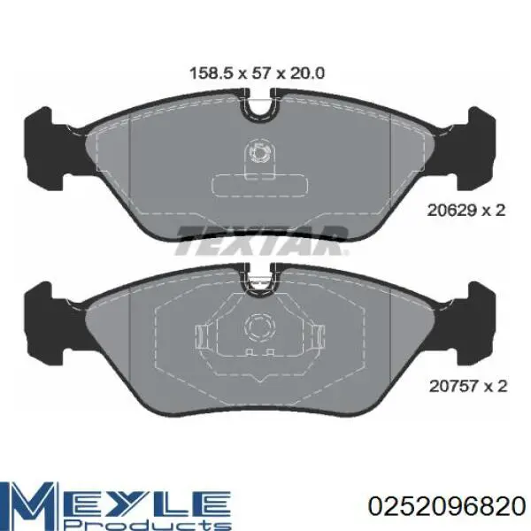 Передні тормозні колодки 0834098 Trucktec