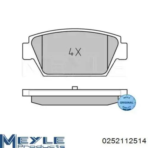 Задні гальмівні колодки Mitsubishi MZ690008 ціна, від 14.11 USD