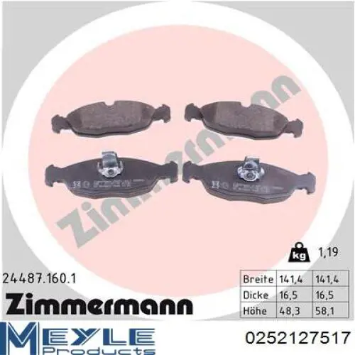 Задні дискові колодки Jurid/Bendix 571837B