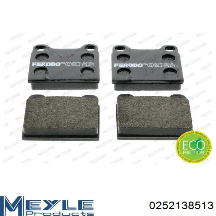 Задні гальмівні колодки 0252138513 Meyle