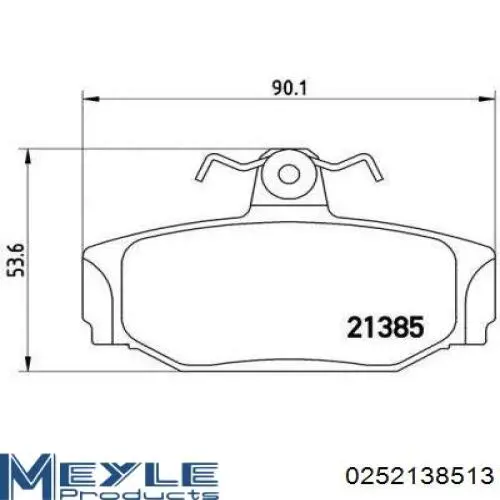 Купити 0252138513 Meyle Задні колодки