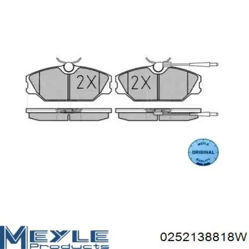 Купити 0252138818W Meyle Колодки гальмівні передні, дискові