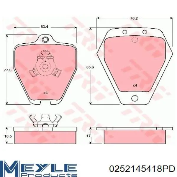 Тормозні колодки VAG 4AO698151B