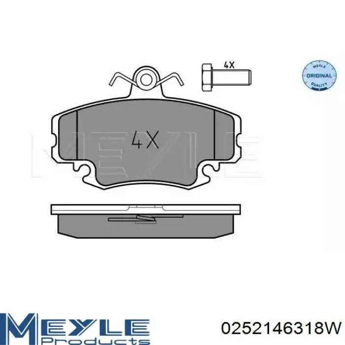 Купити 0252146318W Meyle Колодки гальмівні передні, дискові