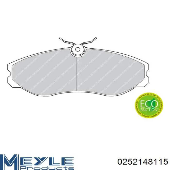 252148115 Meyle Передні гальмівні колодки