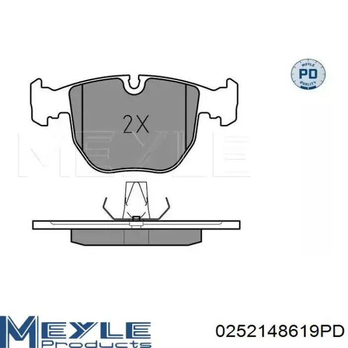 Гальмівні колодки Meyle 0252148619PD ціна, від 40.29 USD