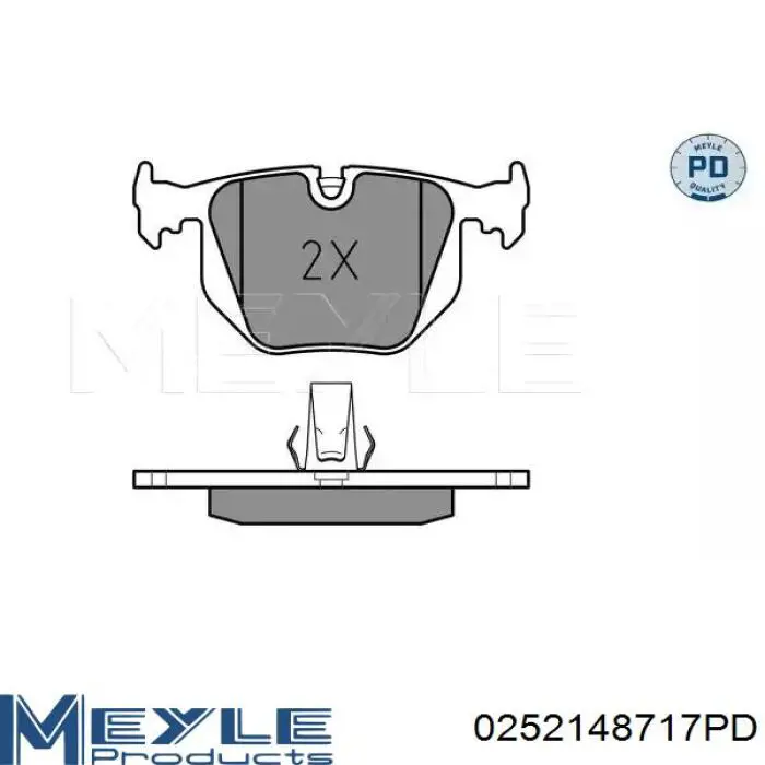 Купити 0252148717PD Meyle Задні колодки