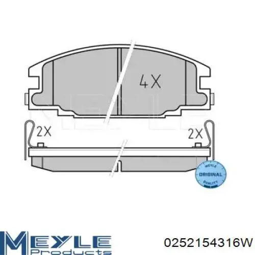 Передні тормозні колодки T2118004L Toko cars