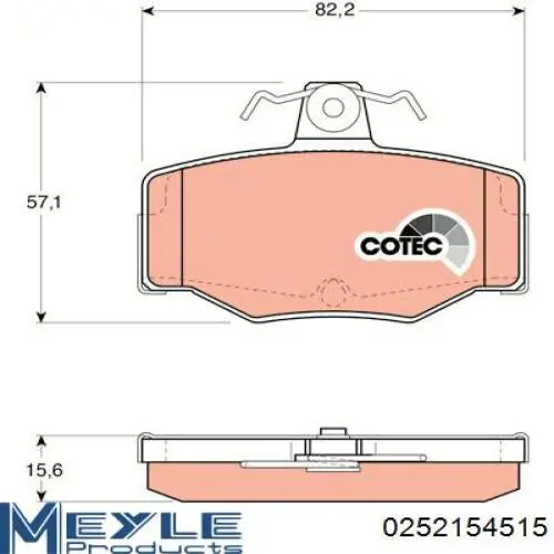 Задні гальмівні колодки MP206E Mintye