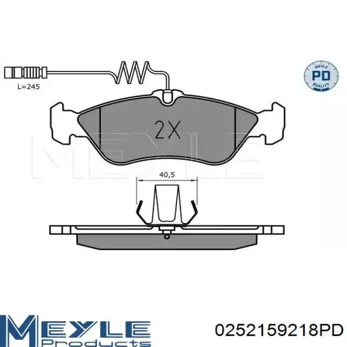 Купити 0252159218PD Meyle Задні колодки
