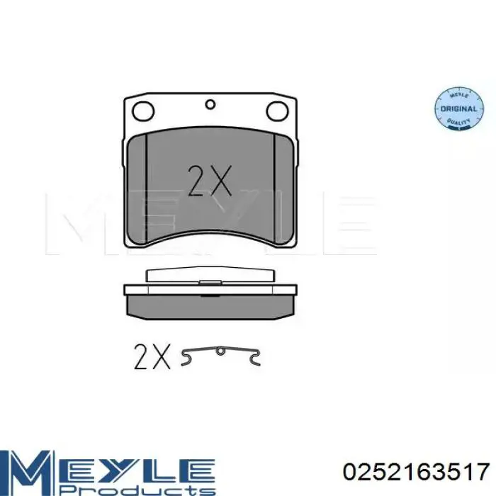Купити 0252163517 Meyle Колодки гальмівні передні, дискові