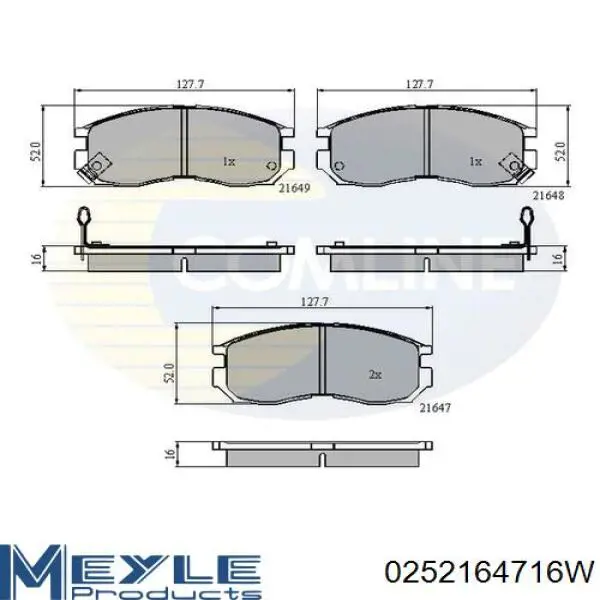 MP312J Mintye Передні гальмівні колодки