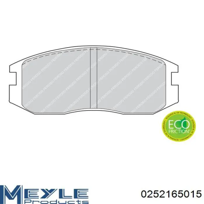 Купити 0252165015 Meyle Колодки гальмівні передні, дискові