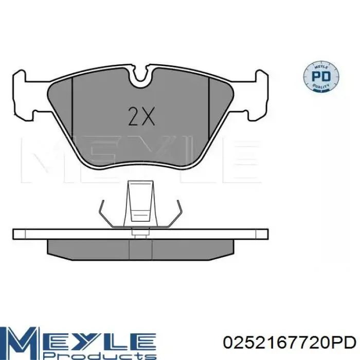 Купити 0252167720PD Meyle Колодки гальмівні передні, дискові