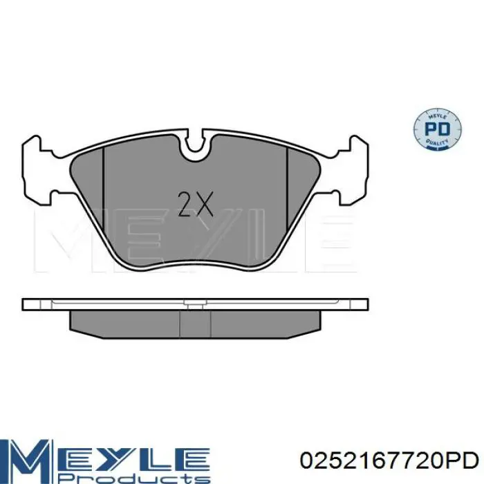 Гальмівні колодки Meyle 0252167720PD ціна, від 24.46 USD