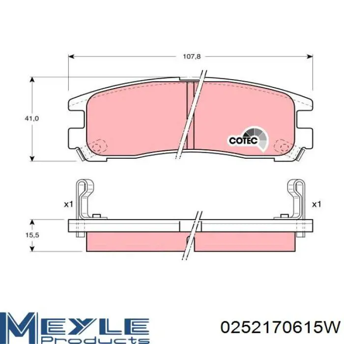 Задні дискові колодки Hyundai/Kia 58302M2A10