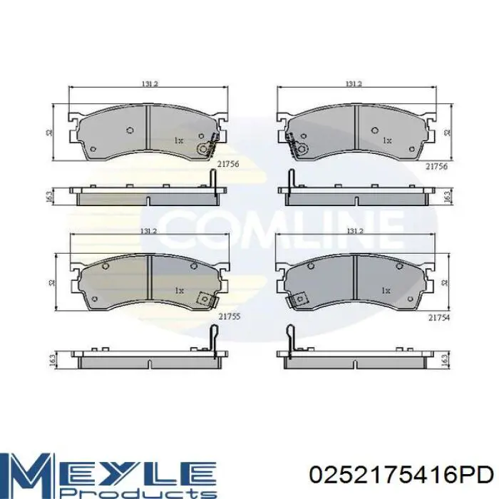 Передні тормозні колодки CBY03323Z Mazda
