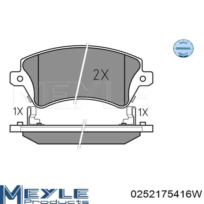 Купити 0252175416W Meyle Колодки гальмівні передні, дискові