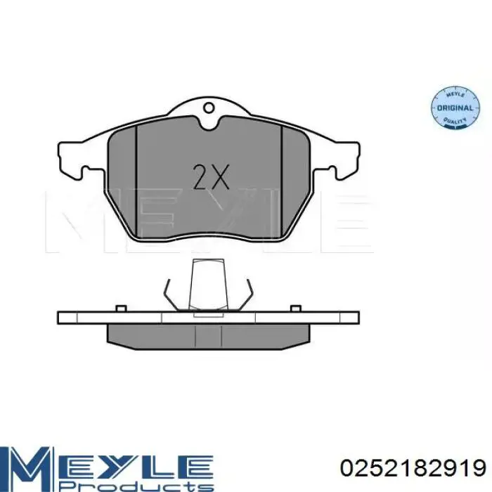 Передні тормозні колодки 252182919 Meyle