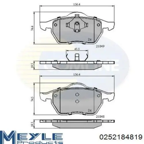 Тормозні колодки Ford 1031843