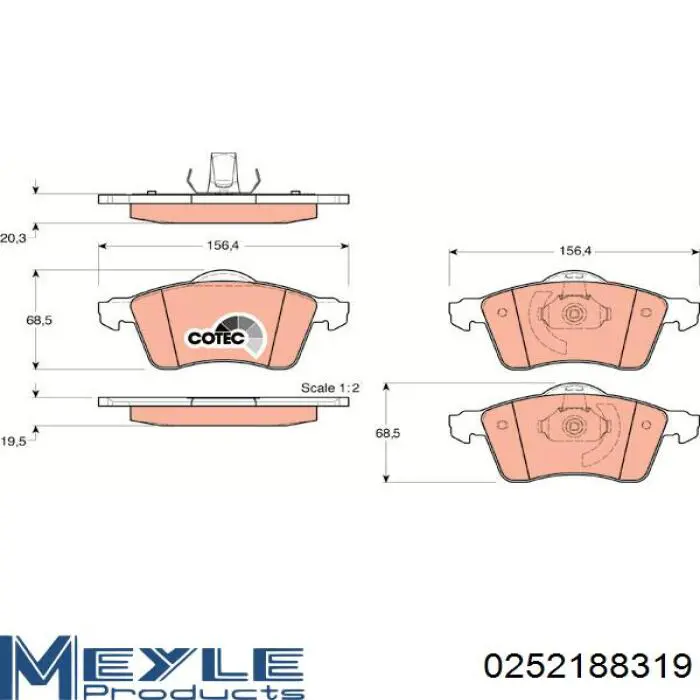 Передні тормозні колодки SBDS114 Starline