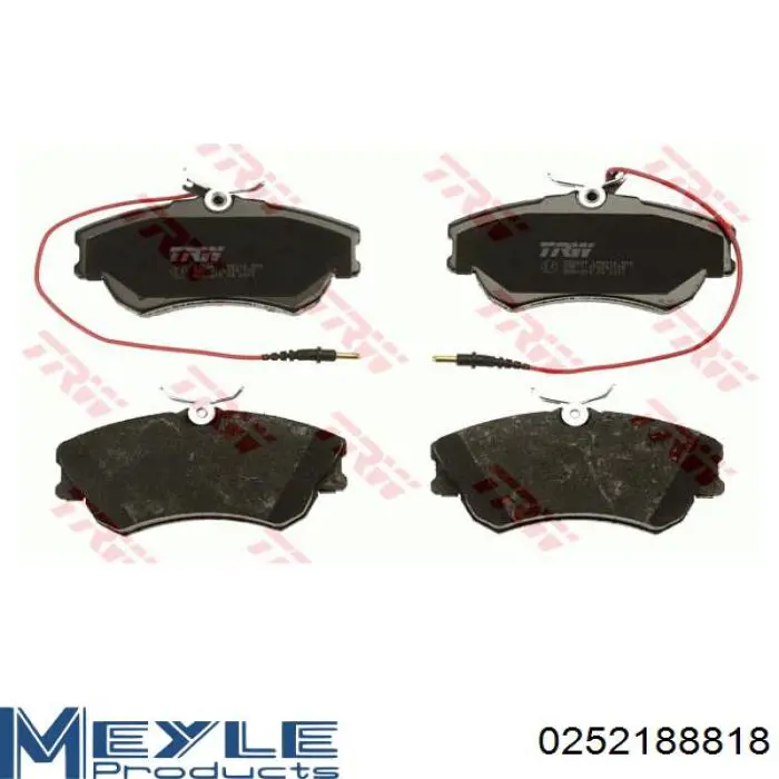 Передні тормозні колодки 0252188818 Meyle