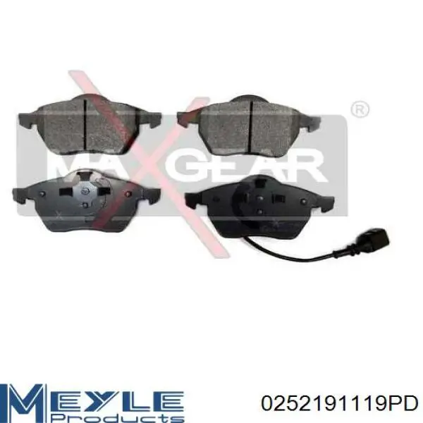 Гальмівні колодки Meyle 0252191119PD ціна, від 24.58 USD