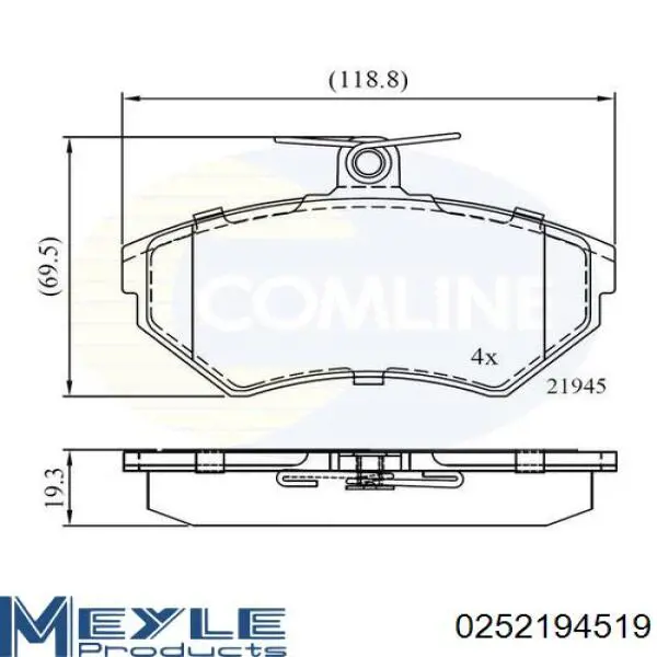 Тормозні колодки Aplus 71289BAAP