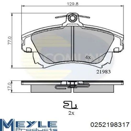 Передні тормозні колодки 5SP711 Samko