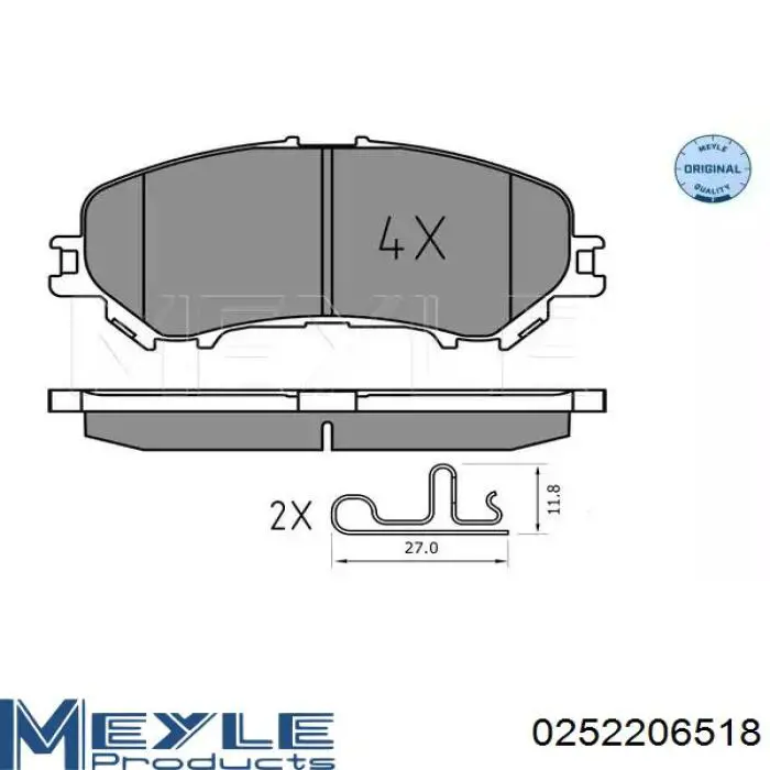 Передні тормозні колодки D426E Dafmi