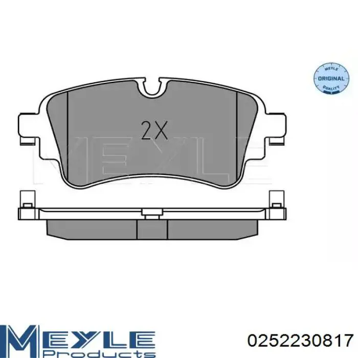 Колодки гальмові задні, дискові 0252230817 Meyle