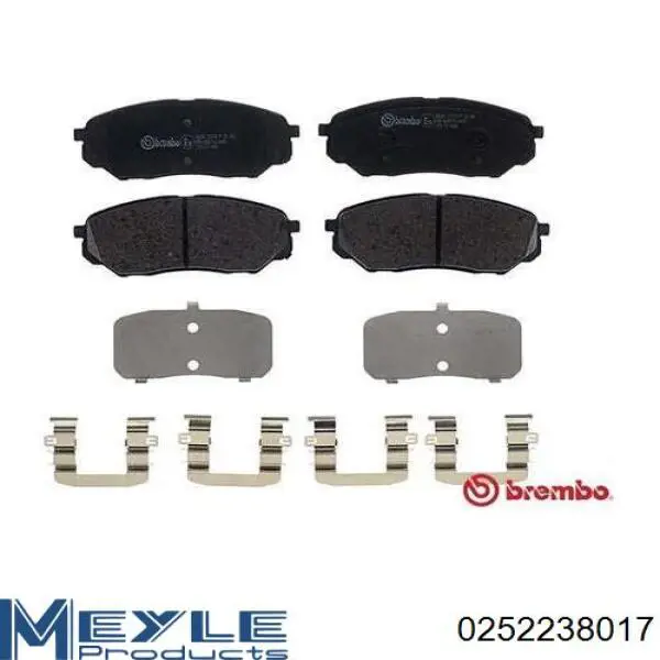 Купити 0252238017 Meyle Колодки гальмівні передні, дискові