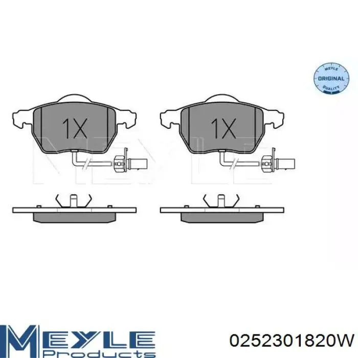 Гальмівні колодки Meyle 0252301820W ціна, від 32.04 USD