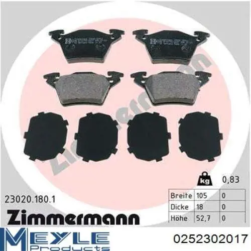 Купити RP1408 Raiso Задні колодки