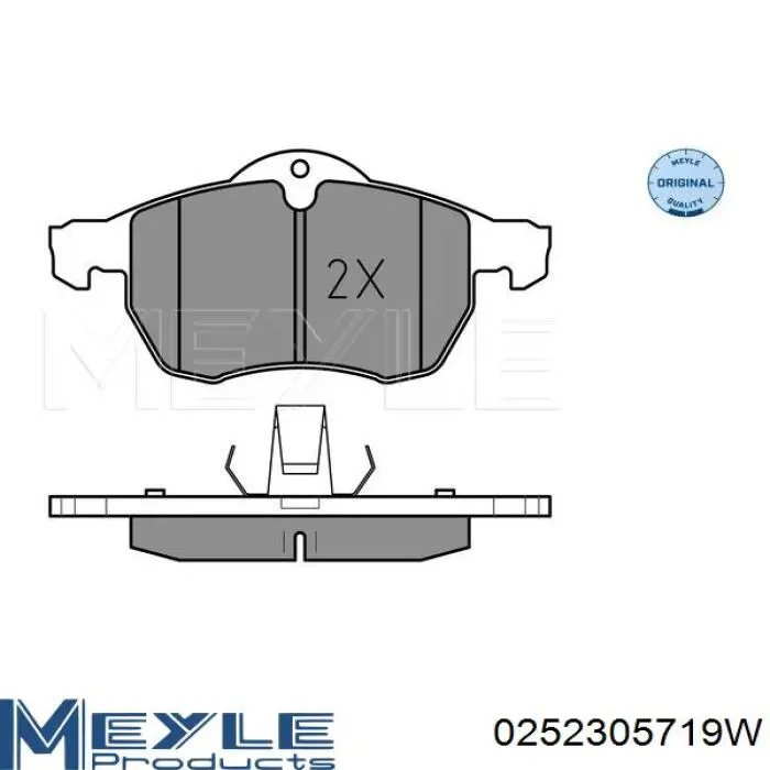 Колодки гальмівні передні, дискові 0252305719W Meyle