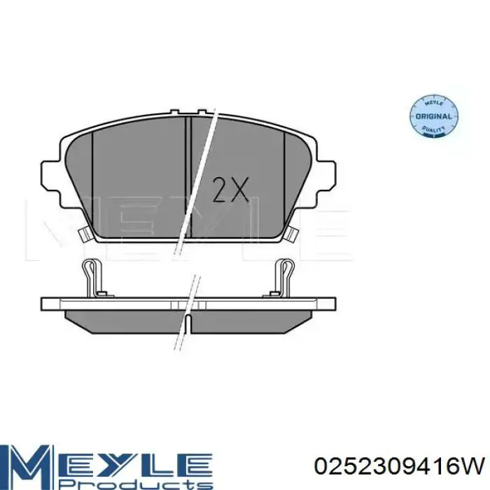 Купити 0252309416W Meyle Колодки гальмівні передні, дискові